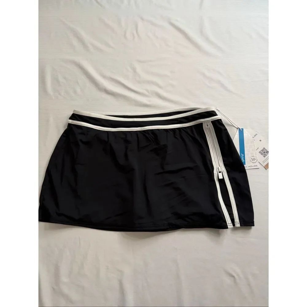 NWT Beach House Sport Excel Zip Swim Skort Skirt Size 12 New